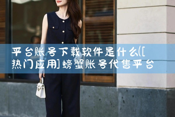 平台账号下载软件是什么