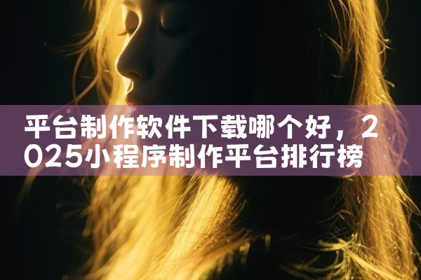 平台制作软件下载哪个好