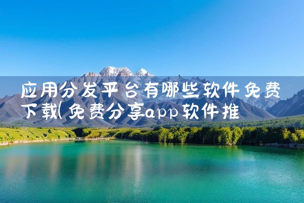 应用分发平台有哪些软件免费下载