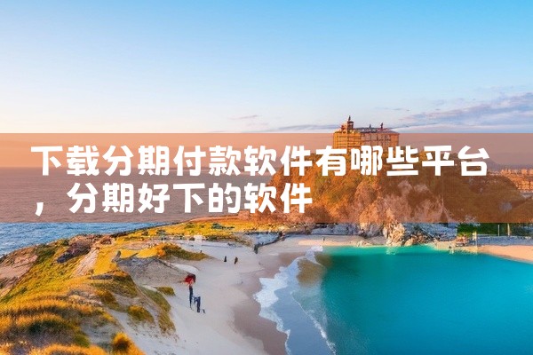 下载分期付款软件有哪些平台