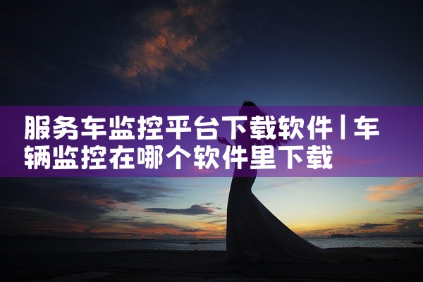 服务车监控平台下载软件